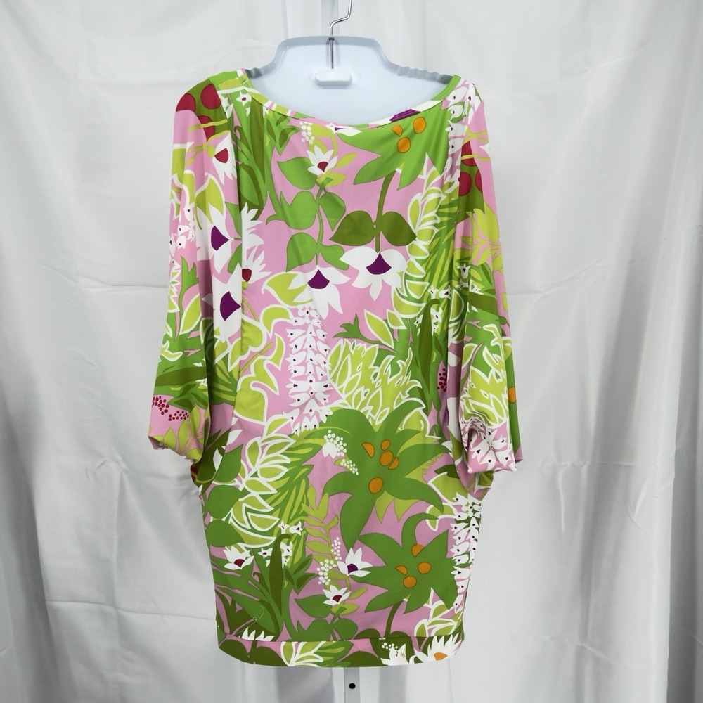 New Trina Turk La Palma Swimsuit Jersey Cover Up Tunic Mini Dress Women's Small - Picture 9 of 13